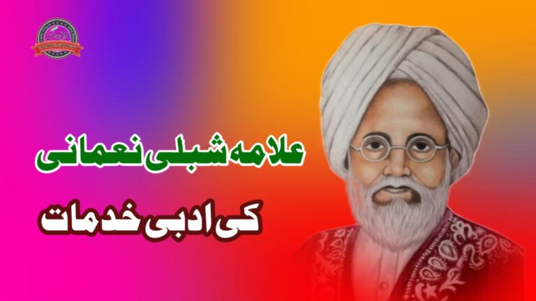 علامہ شبلی نعمانی کی ادبی خدمات