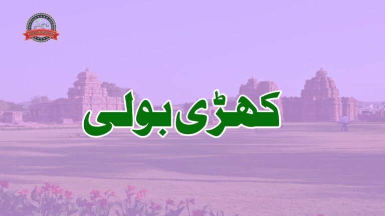 کھڑی بولی